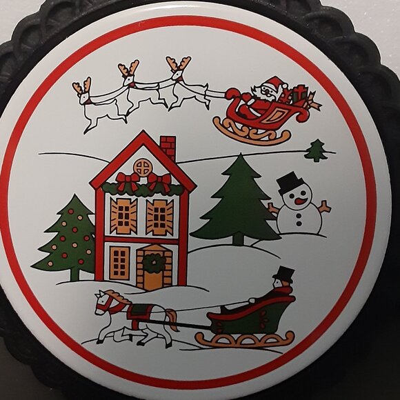 Christmas Cast Iron Trivet (Ceramic Tile) - Picture 2 of 10